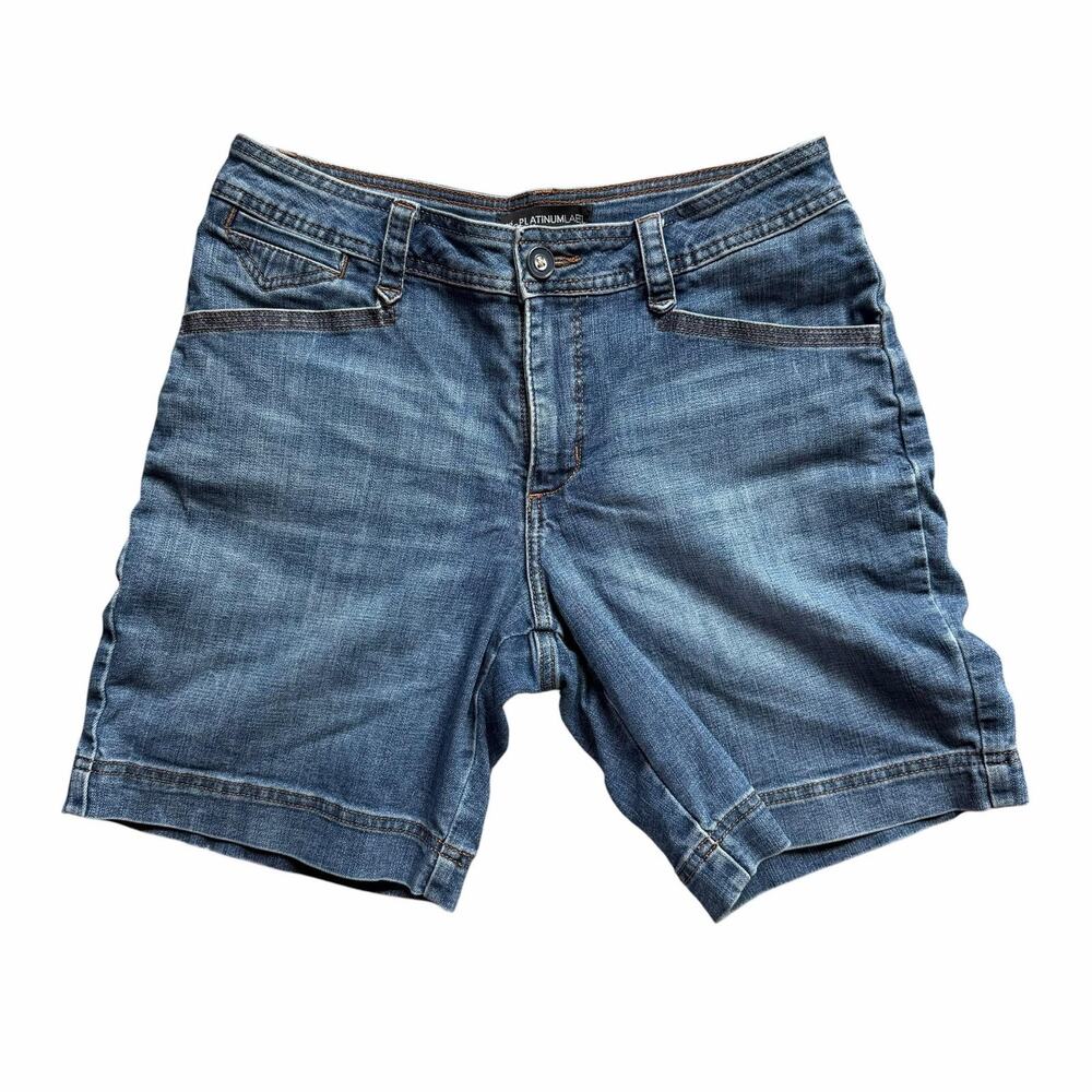 Lee Platinum Label Shorts Womens 6 Medium Blue Denim Stretch Summer